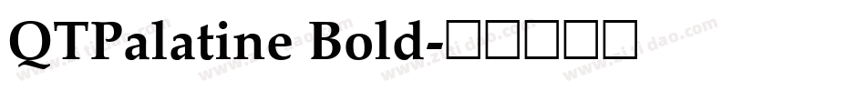 QTPalatine Bold字体转换